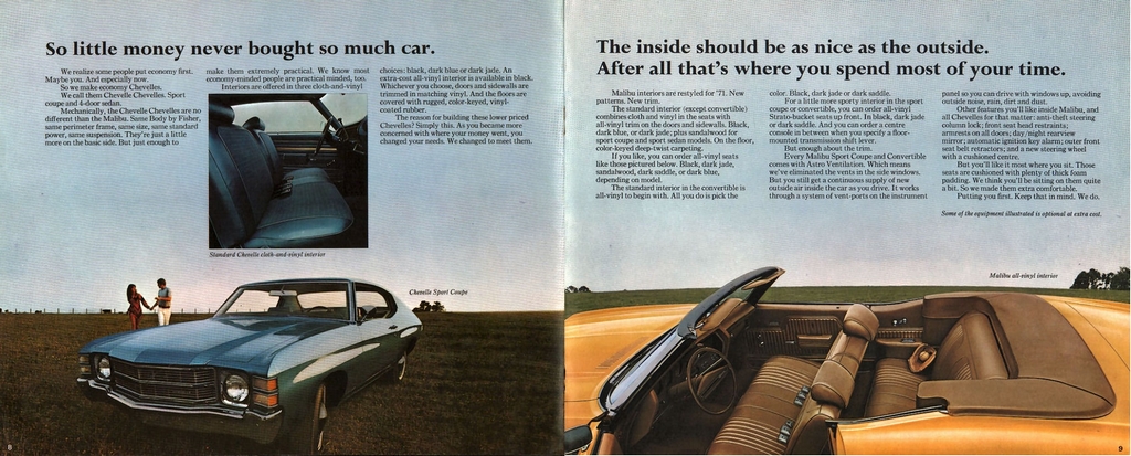 1971 Chev Chevelle Canadian Brochure Page 2